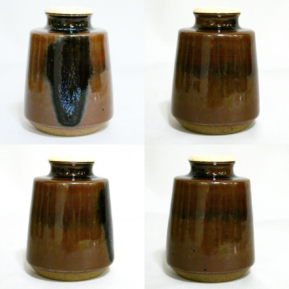 瀬戸金華山・中興名物写】松本鐵山作 広沢金華山 茶入 剣先緞子 茶道具