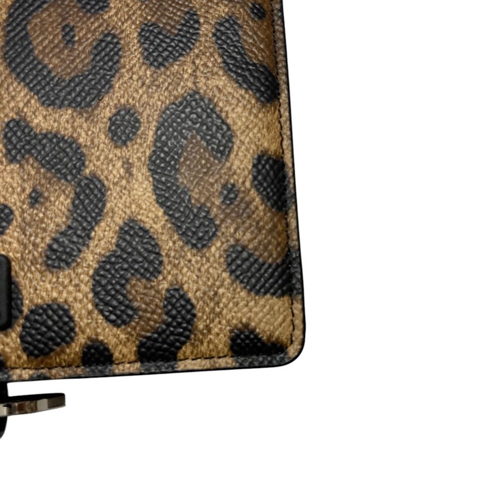 新品同様 Dolce&amp;Gabbana ドルチェ&amp;ガッバーナ レオパード柄 ミニショルダーバッグ ショルダーウォレット ベージュ ブラック レディース 古着 中古 USED DOLCE&GABBANA - 新品同様 Dolce&Gabbana ドルチェ&ガッバーナ