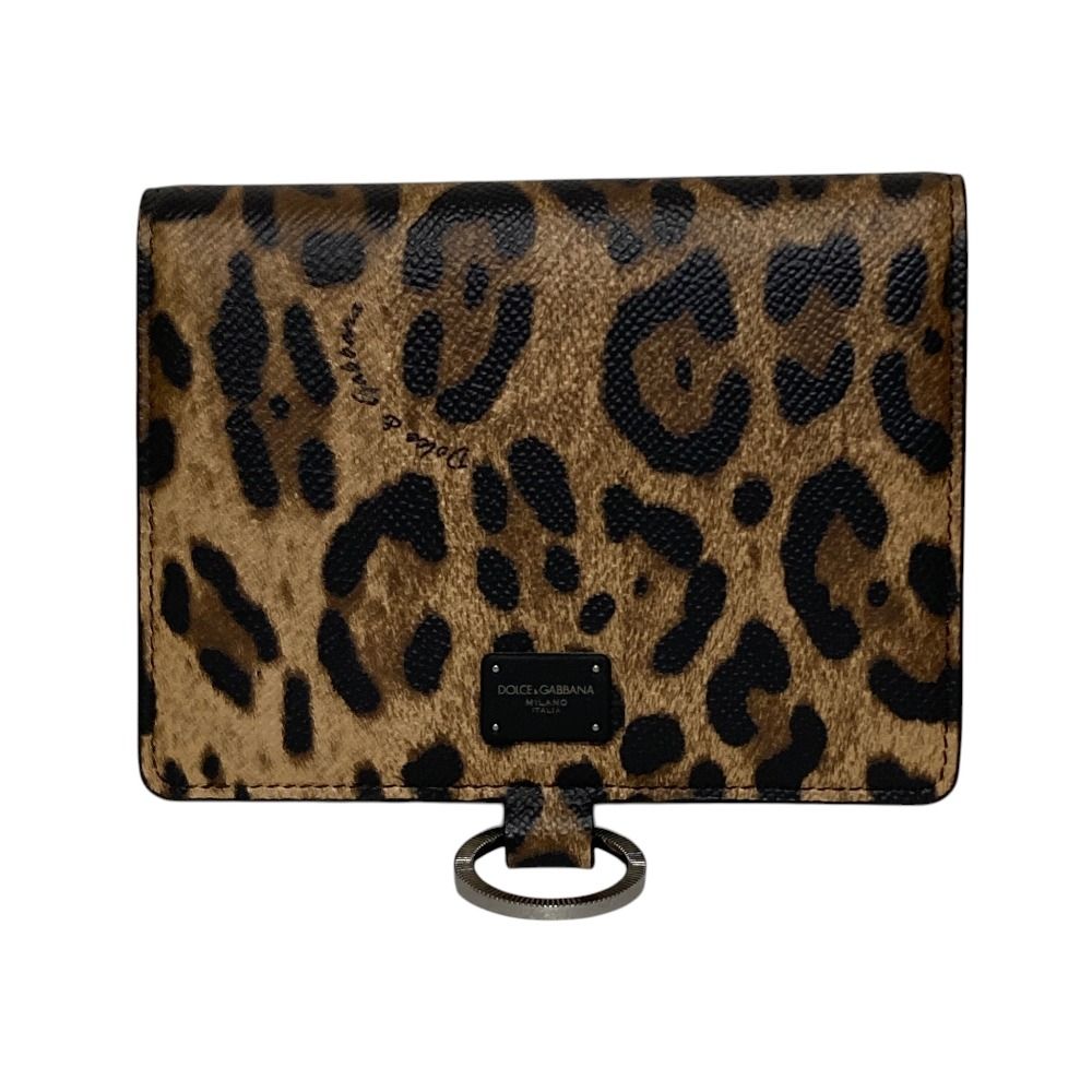 新品同様 Dolce&amp;Gabbana ドルチェ&amp;ガッバーナ レオパード柄 ミニショルダーバッグ ショルダーウォレット ベージュ ブラック レディース 古着 中古 USED DOLCE&GABBANA - 新品同様 Dolce&Gabbana ドルチェ&ガッバーナ