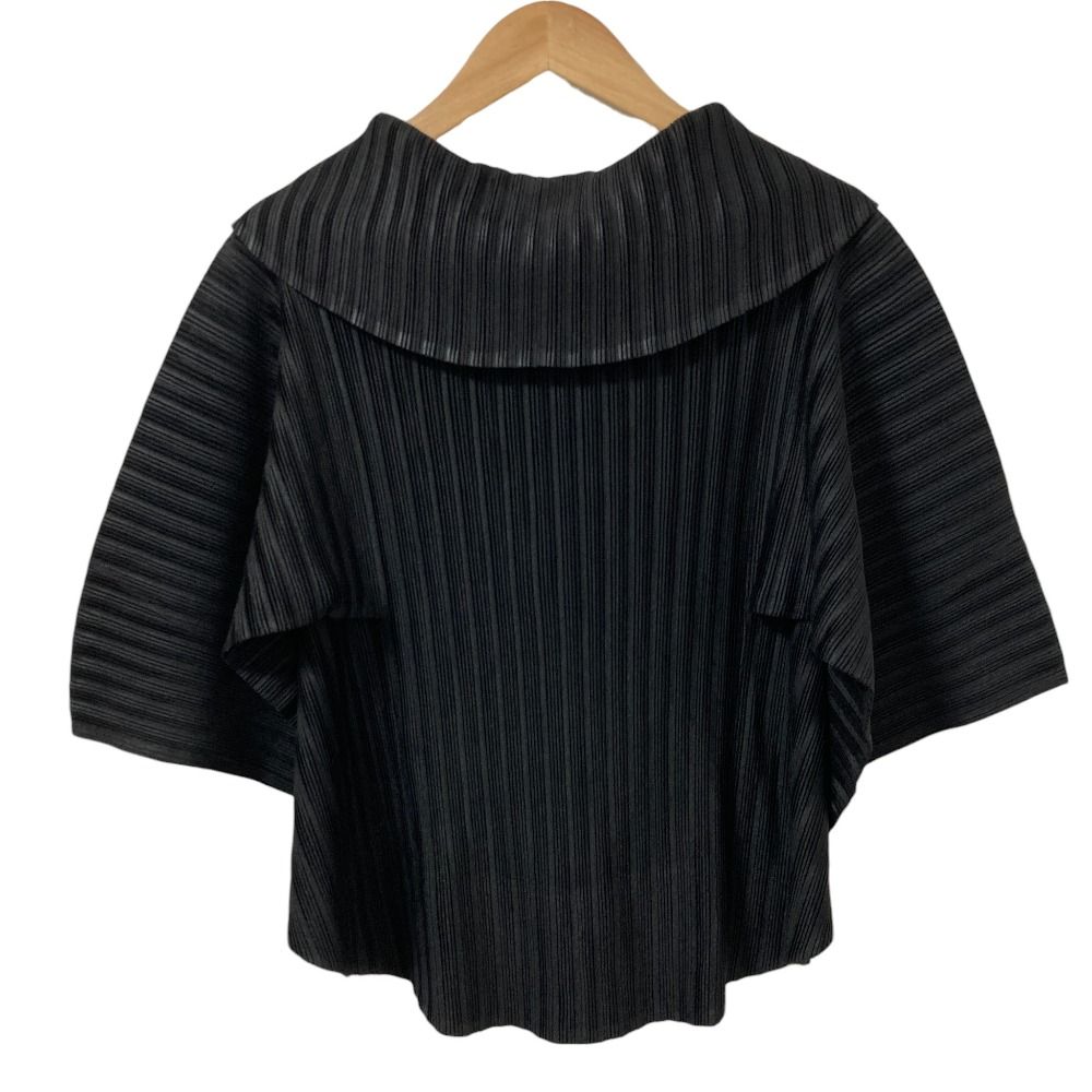 PLEATSPLEASEイッセイミヤケカーディガン　黒 良品 PLEATS PLEASE ISSEY MIYAKE プリーツプリーズ イッセイミヤケ