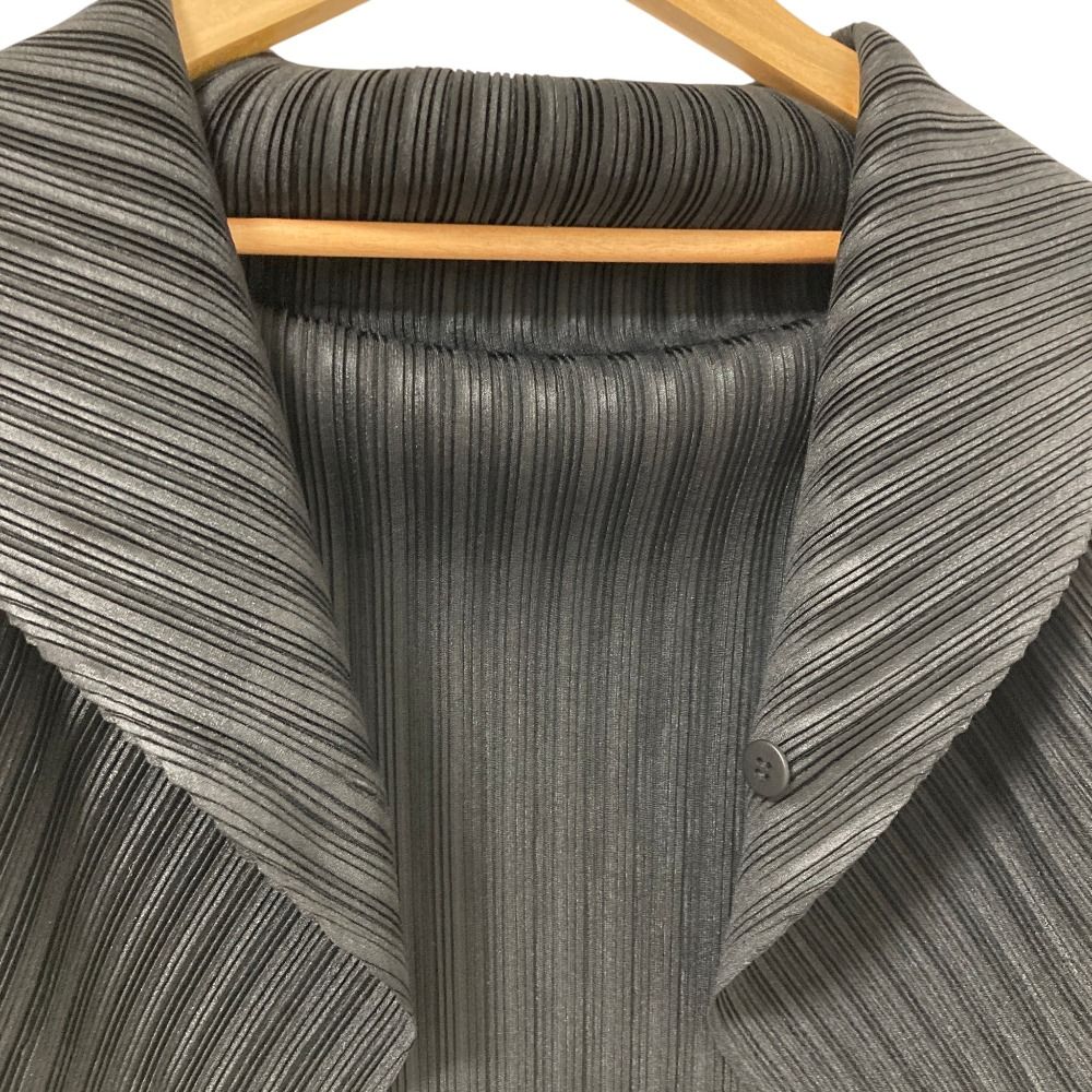 良品 PLEATS PLEASE ISSEY MIYAKE プリーツプリーズ イッセイミヤケ カーディガン PP41-F0342 サイズ3 ブラック レディース 古着 中古 USED 中古・古着通販】PLEATS PLEASE (プリーツプリーズ) プリーツ