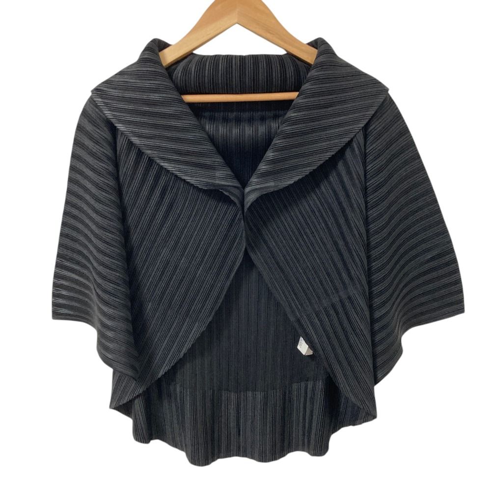 美品 ISSEY MIYAKE プリーツプリーズ カーディガン グレー3 PLEATS PLEASE（プリーツ プリーズ） 美品 PLEATS PLEASE ISSEY MIYAKE