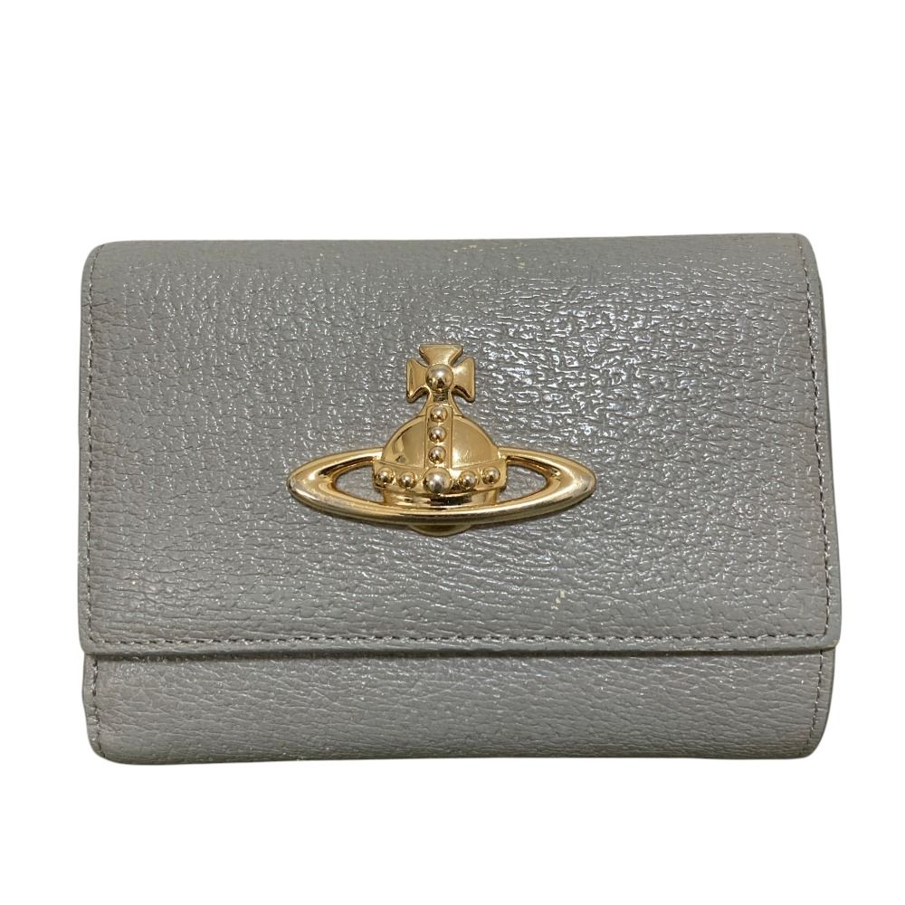 Vivienne Westwood / ヴィヴィアンウエストウッド ■ オーブ 札入れ PVC グレー 財布 / サイフ / ウォレット / wallet /  ブランド 中古 [0990007788] 良品 Vivienne Westwood ヴィヴィアンウエストウッド メタルオーブ 三