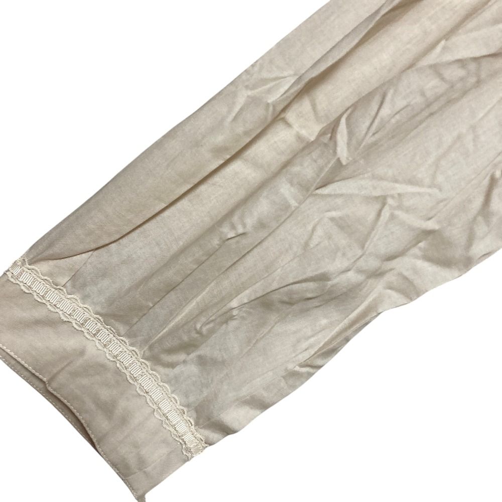 美品 23AW INGEBORG インゲボルグ コットンローンフリルブラウス シャツ A2233FB202 ベージュ レディース 古着 中古 USED INGEBORG - 美品 23AW INGEBORG インゲボルグ コットンローンフリル