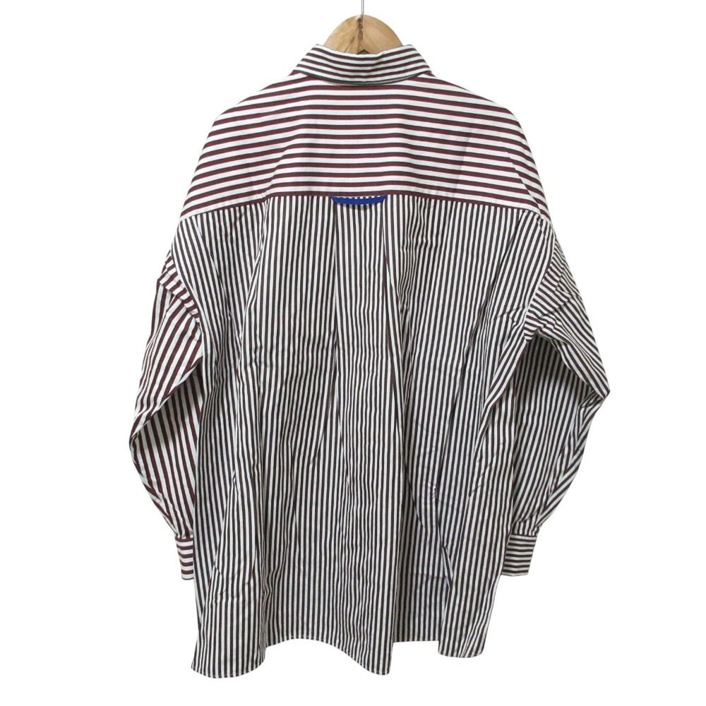 美品 24AW nagonstans ナゴンスタンス ストライプ ミックスシャツ