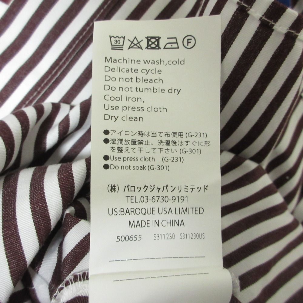 美品 24AW nagonstans ナゴンスタンス ストライプ ミックスシャツ