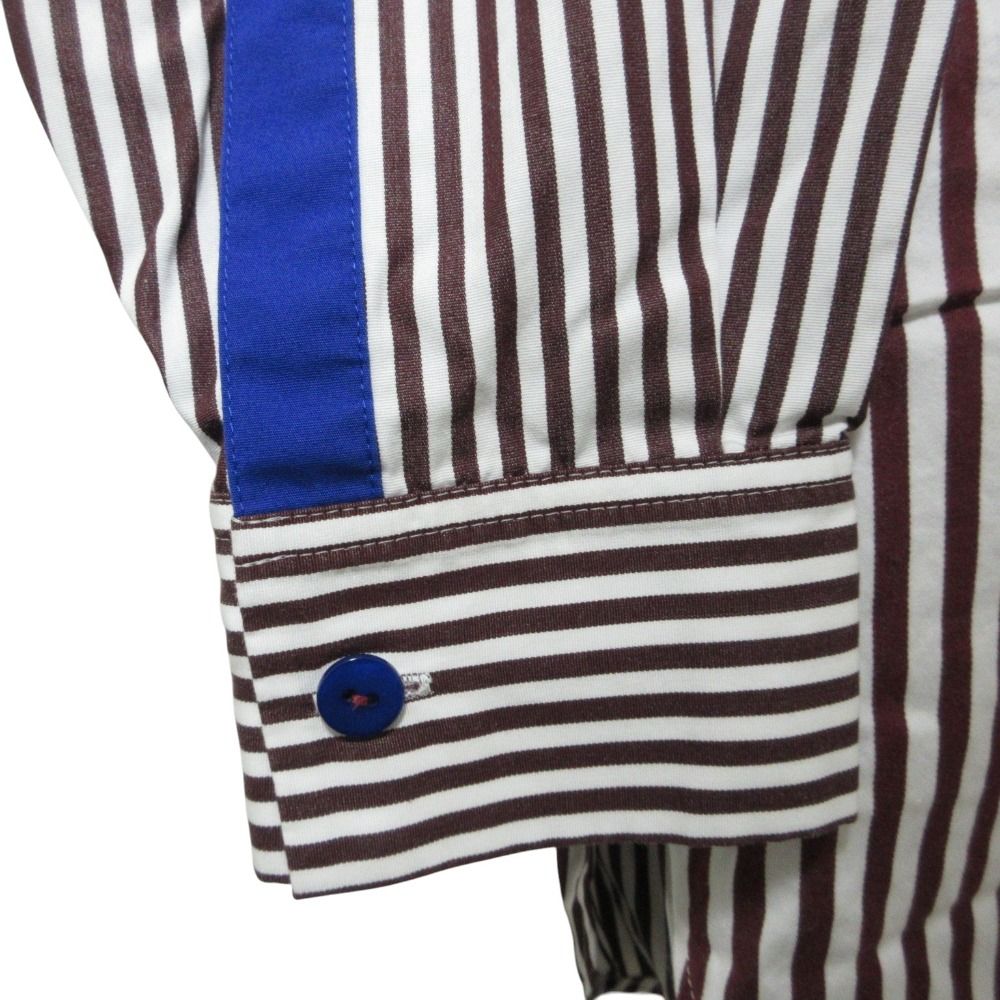 美品 24AW nagonstans ナゴンスタンス ストライプ ミックスシャツ