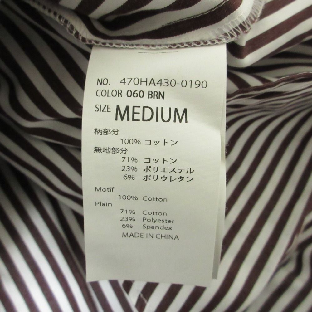 美品 24AW nagonstans ナゴンスタンス ストライプ ミックスシャツ