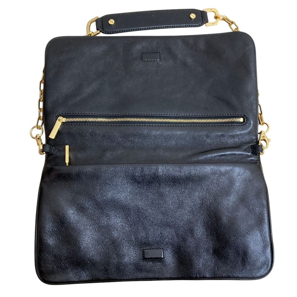美品 TORY BURCH トリーバーチ ロゴプレート レザー 2WAY ショルダーバッグ ブラック レディース 古着 中古 USED 中古・古着通販】TORY BURCH (トリーバーチ) 2WAYショルダーバッグ