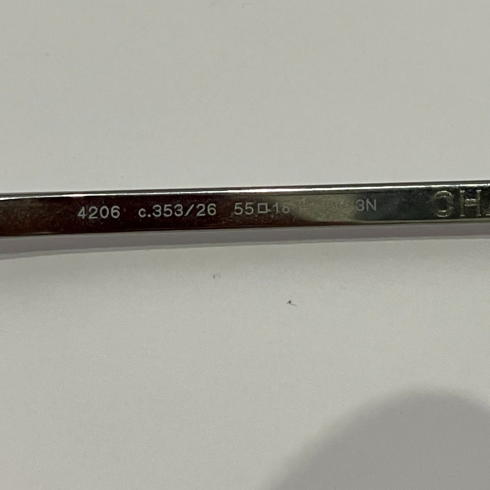 CHANEL シャネル メタル ラウンド サングラス 4206 サイズ55□18-140 3N ガンメタ系 レディース 古着 中古 USED CHANEL（シャネル） メタル ラウンド サングラス 4206 サイズ55□18