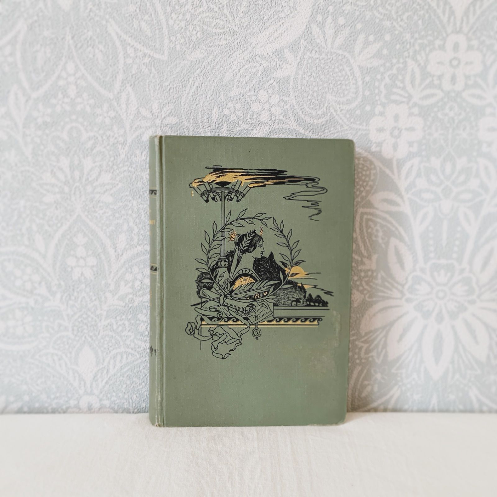 19世紀末のフランス古書 -オリーブグリーンの装丁が美しい小説- Victor