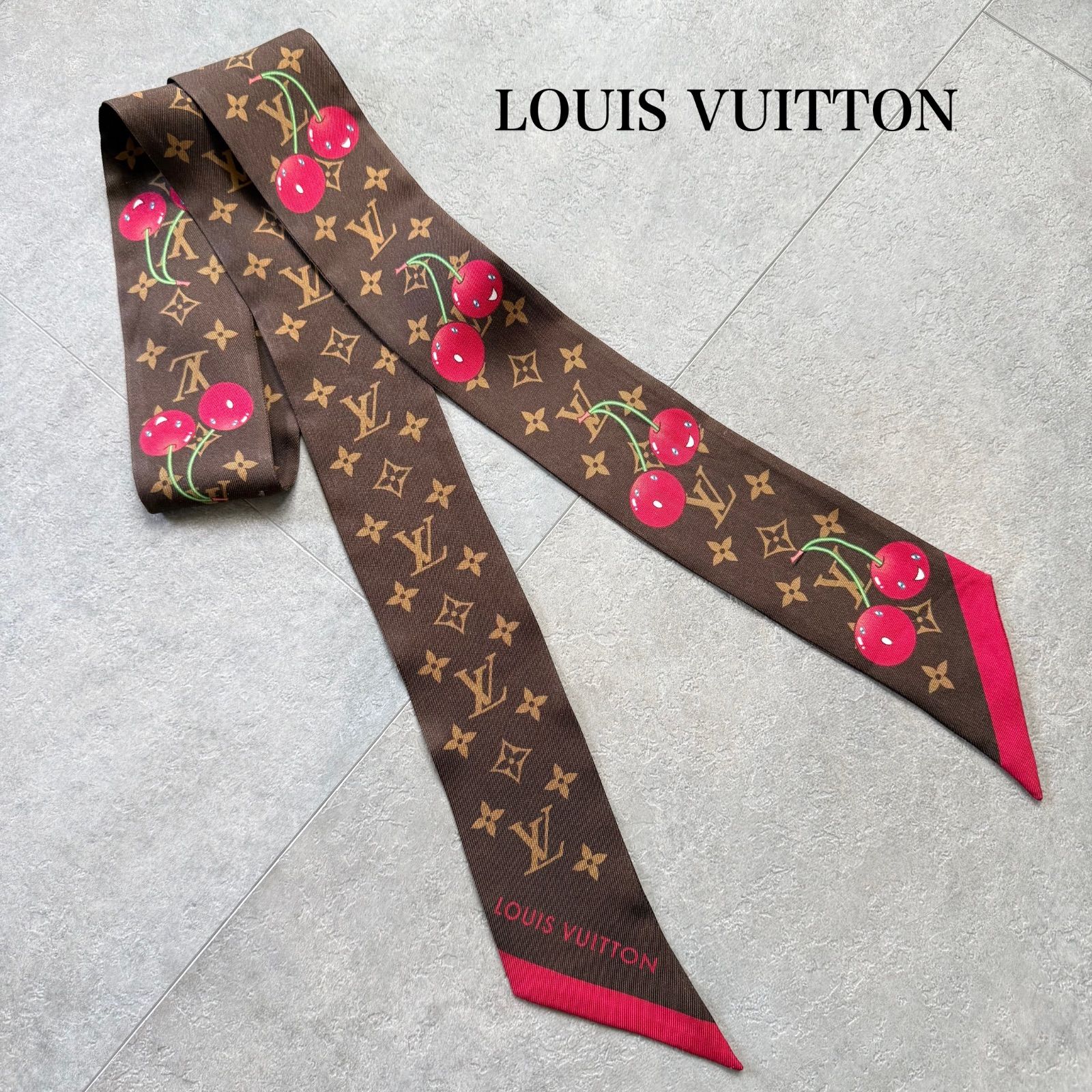 【美品】LOUIS VUITTON パレオサマー　イカット ツイリースカーフ 美品 LOUIS VUITTON ルイヴィトン ツイリー M96085 MTバンドー