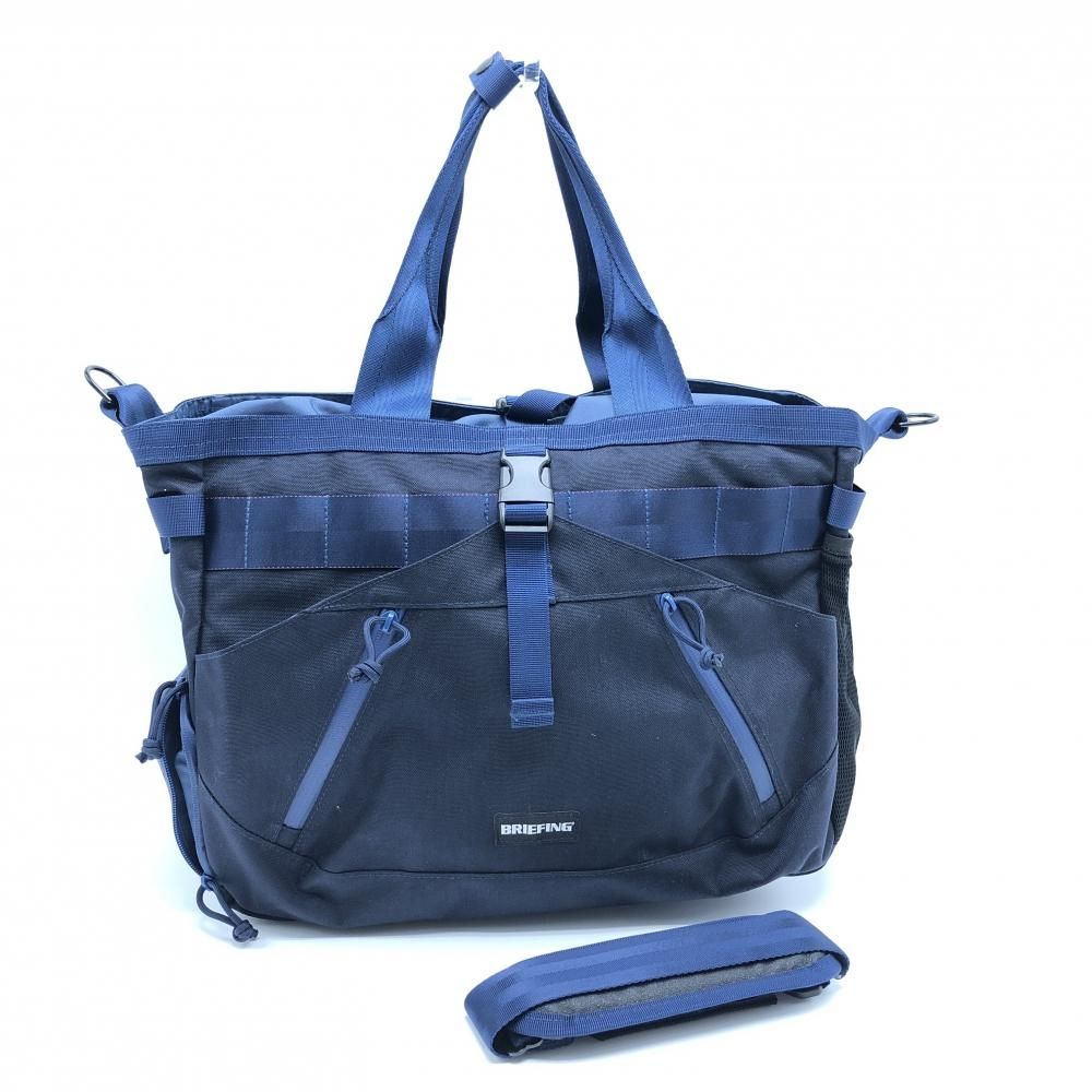 美品✨ ブリーフィング　ナイロン　2way　ボストンバッグ　トラベル　ネイビー 超美品】ブリーフィング 2WAYビッグトートバッグ ネイビー シューズ