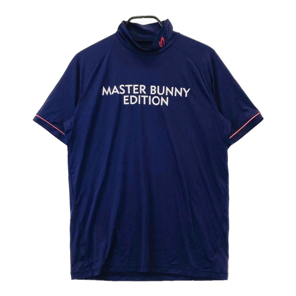 サイズ：6 MASTER BUNNY EDITION マスターバニーエディション  ハイネック 半袖Tシャツ  ネイビー系 [240101626383] ゴルフウェア メンズ ストスト
