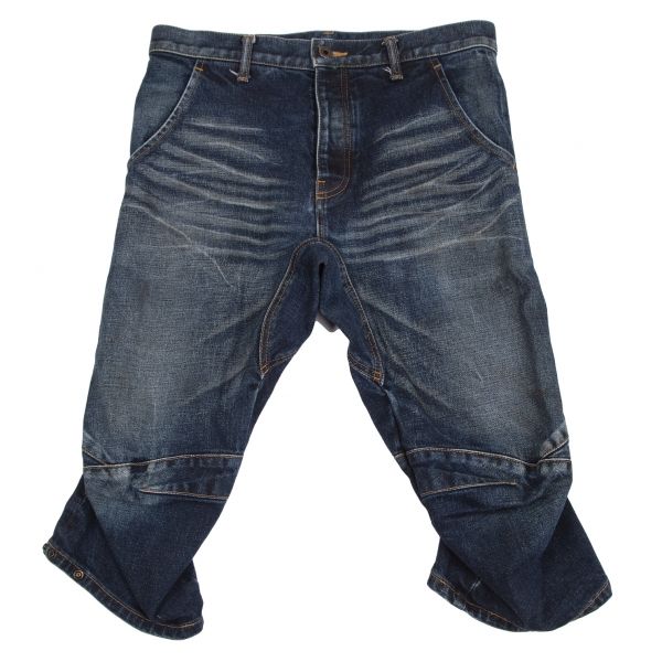 バックラッシュISAU KATAYAA BACKLASH ストレッチ立体クロップドデニム