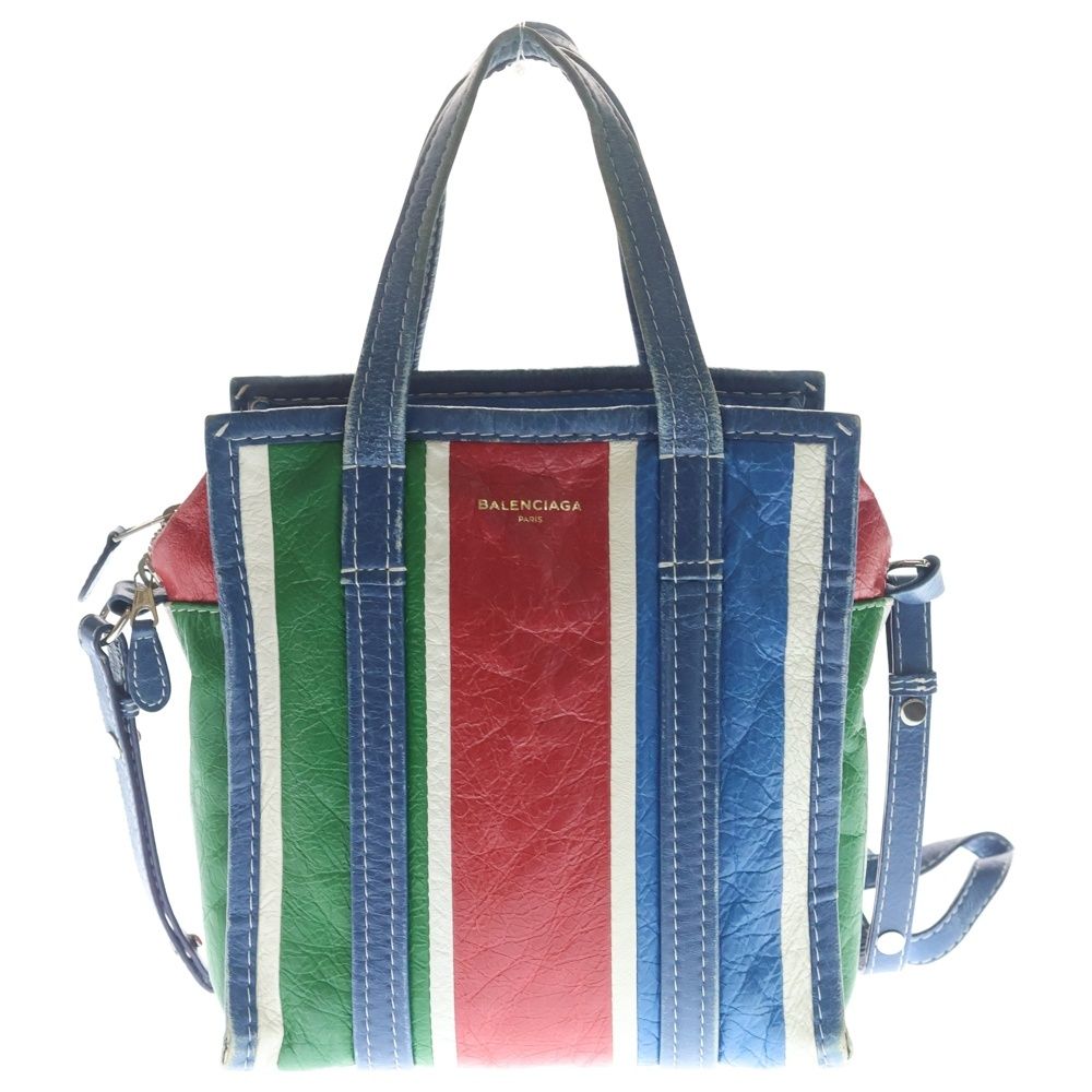BALENCIAGA (バレンシアガ) バザールショッパーXS レザー マルチカラー