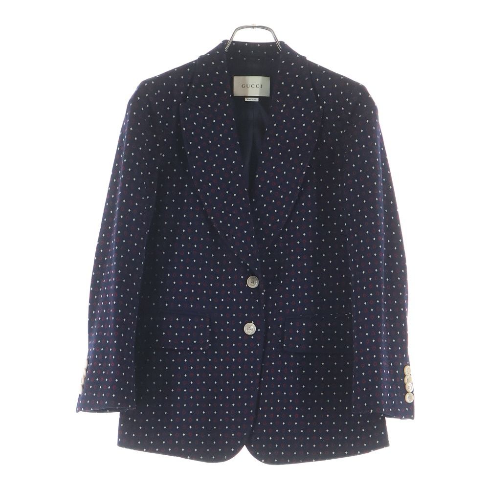 gucci レザーテーラードジャケット 中古・古着通販】GUCCI (グッチ) レザーテーラードジャケット ブラック