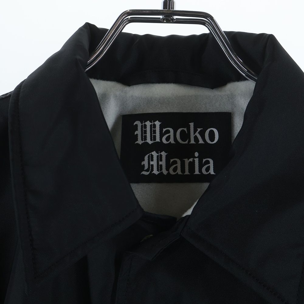 WACKO MARIA コーチジャケット マリアプリント ブラック WACKO MARIA (ワコマリア) 25SS COACH JACKET 両面プリント ナイロン