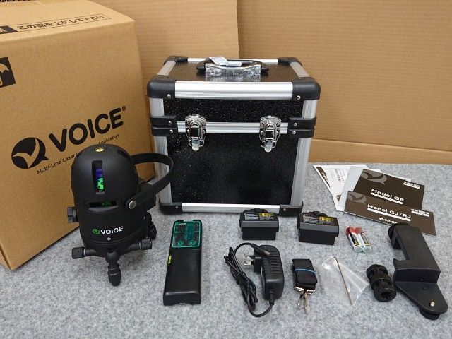 【未使用品】 VOICE フルライン グリーンレーザー墨出し器 Model-G8 (受光器 Model-GJ付） 43,680円