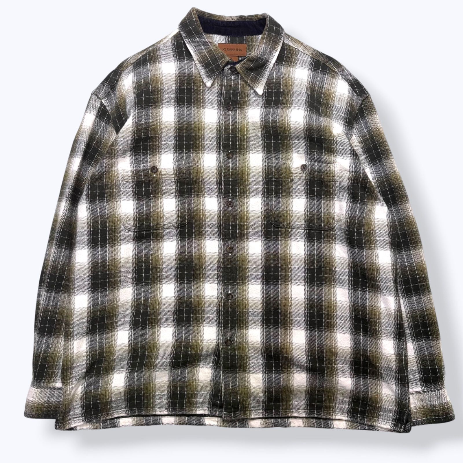 2000s ST.JOHN'S BAY Ombre Heavy Flannel Shirts 【XL】 2000年代 y2k