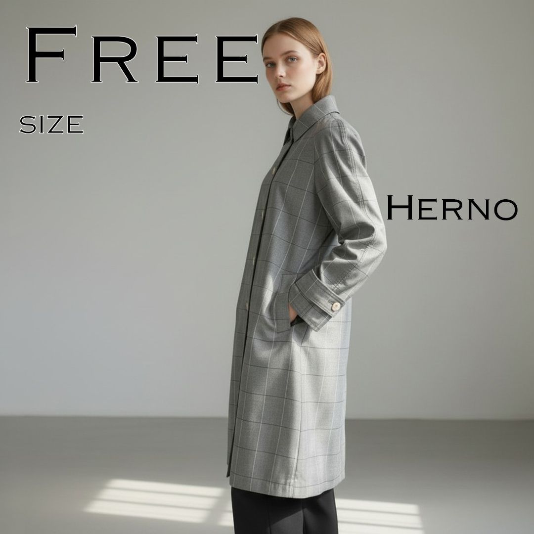 美品】HERNOヘルノ 80s〜90s イタリア製 ヴィンテージ チェック柄 