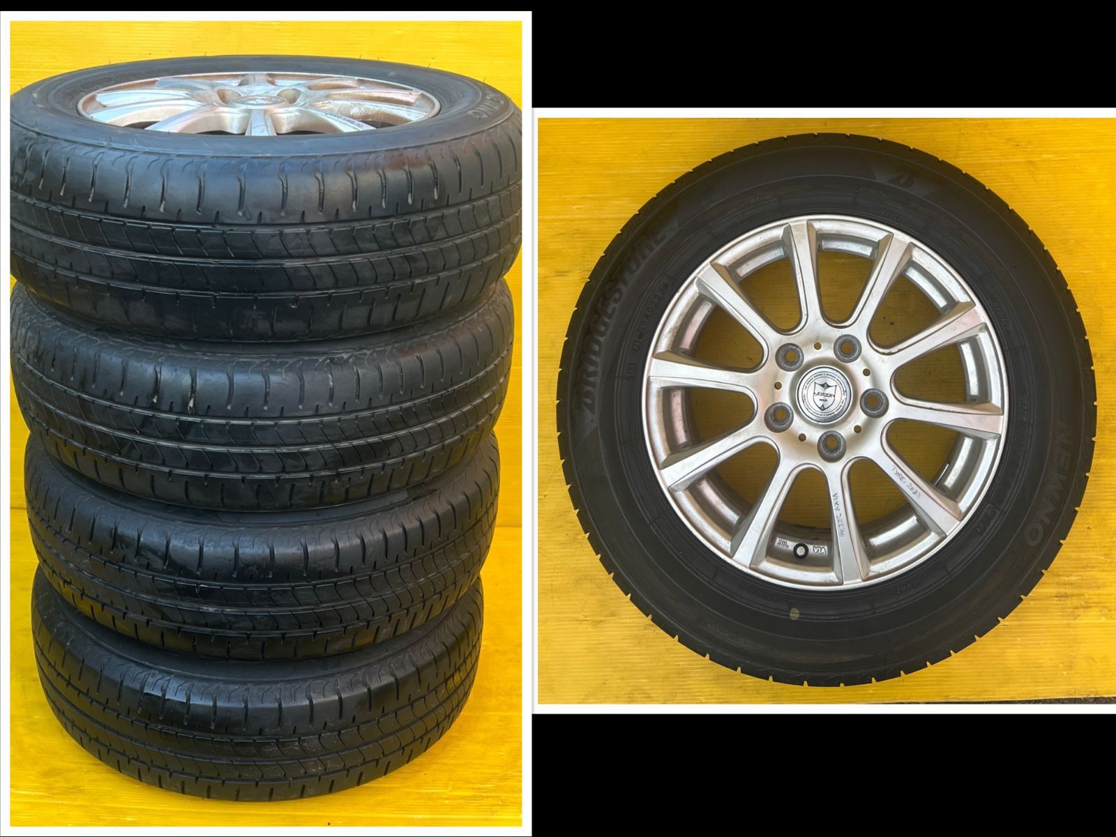 【T00036】WEDS JOKER 15インチホイール　195/65R15　アルミホイール＆タイヤ4本セット（スタッドレス/ブリヂストンVRX2）　　 WEDS（ウェッズ） Weds JOKER SHOTT 15インチ アルミホイール 15×6J+43