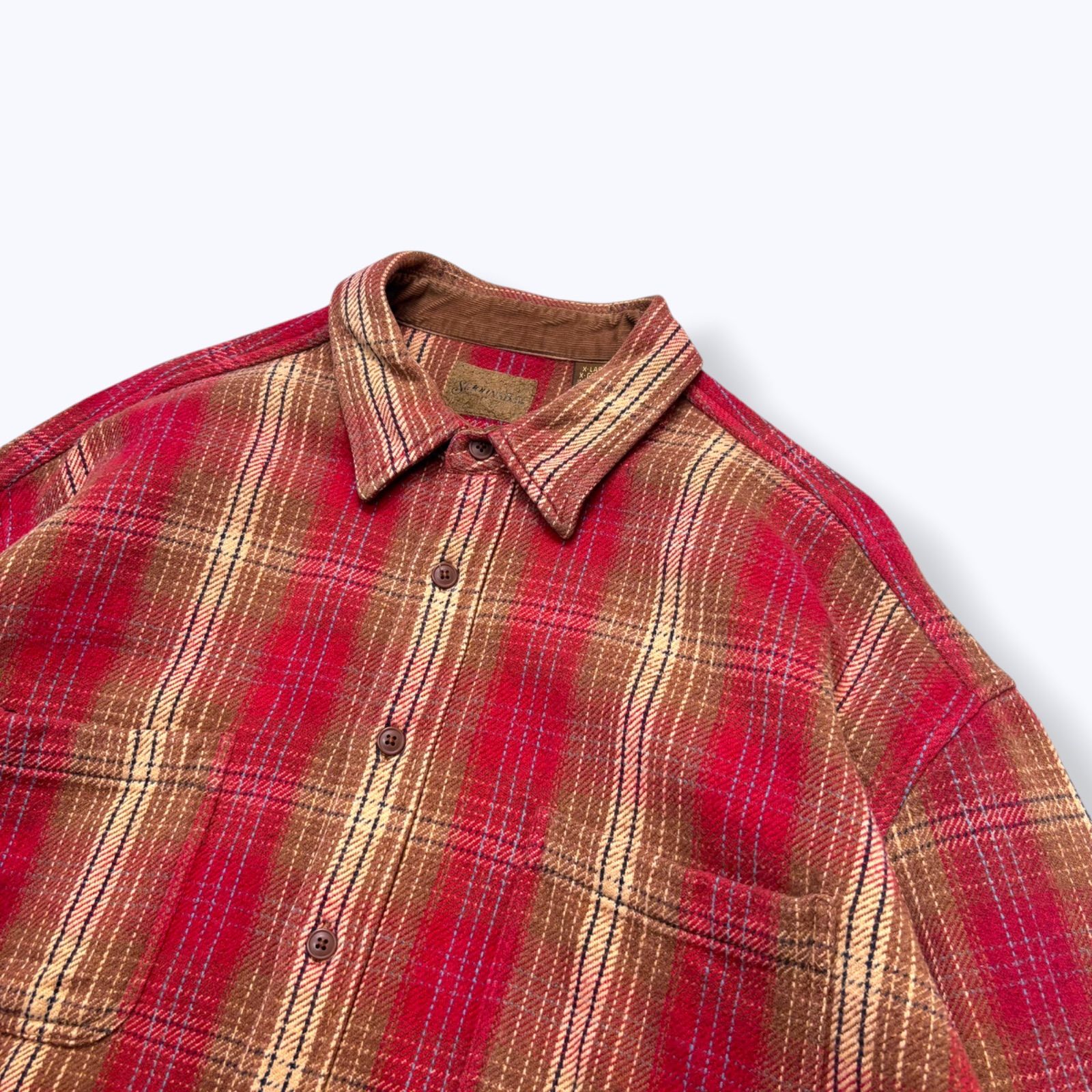 90s ST JOHN'S BAY Heavy Flannel Shirts 【XL】 90年代 セント