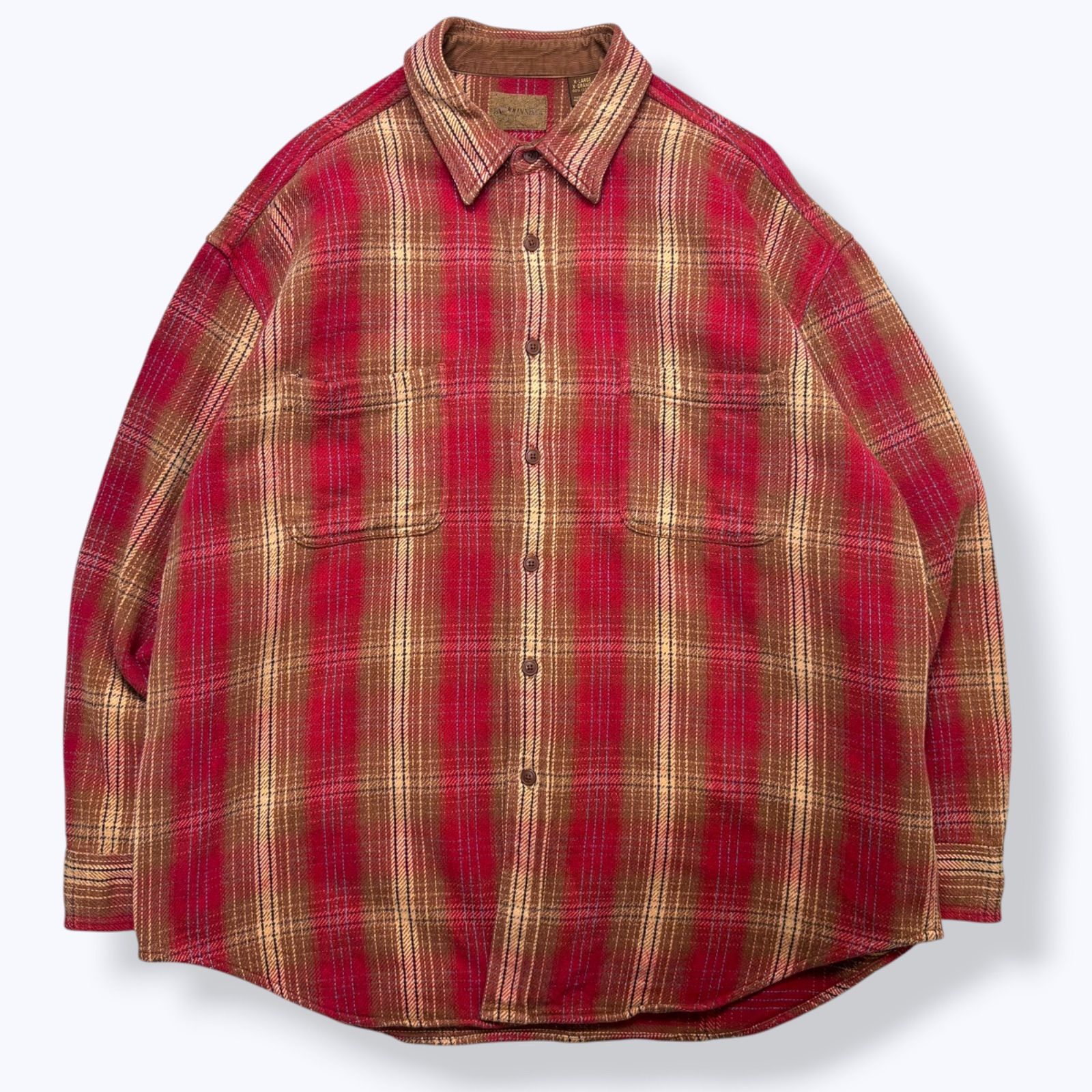 90s ST JOHN'S BAY Heavy Flannel Shirts 【XL】 90年代 セント
