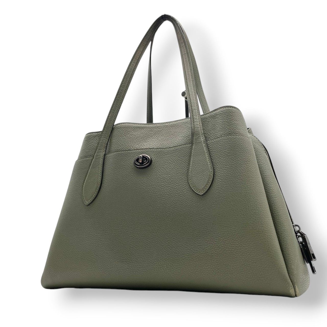 COACH コーチ ターンロック トートバッグ F37237 キャンバス レザー 