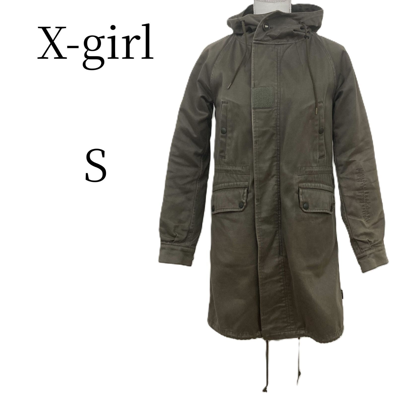 エックスガール ライナー付き ミリタリー ジャケット size2/カーキ 