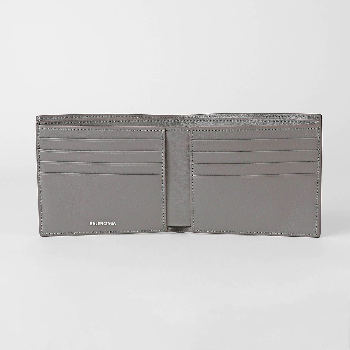 新品 バレンシアガ BALENCIAGA 2つ折り財布 シグネチャー グレー