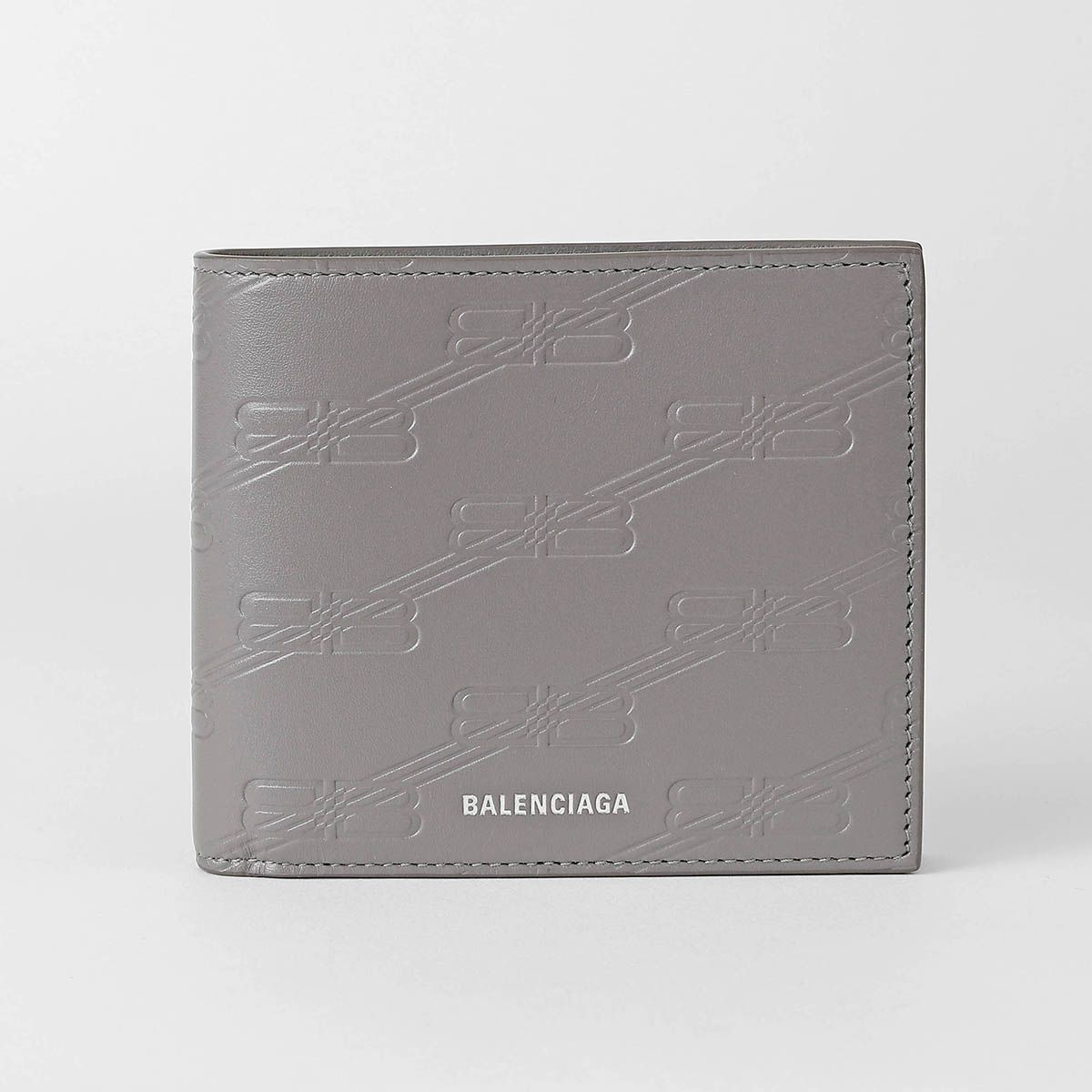 BALENCIAGA グレー 二つ折り財布 新品 バレンシアガ BALENCIAGA 2つ折り財布 シグネチャー グレー