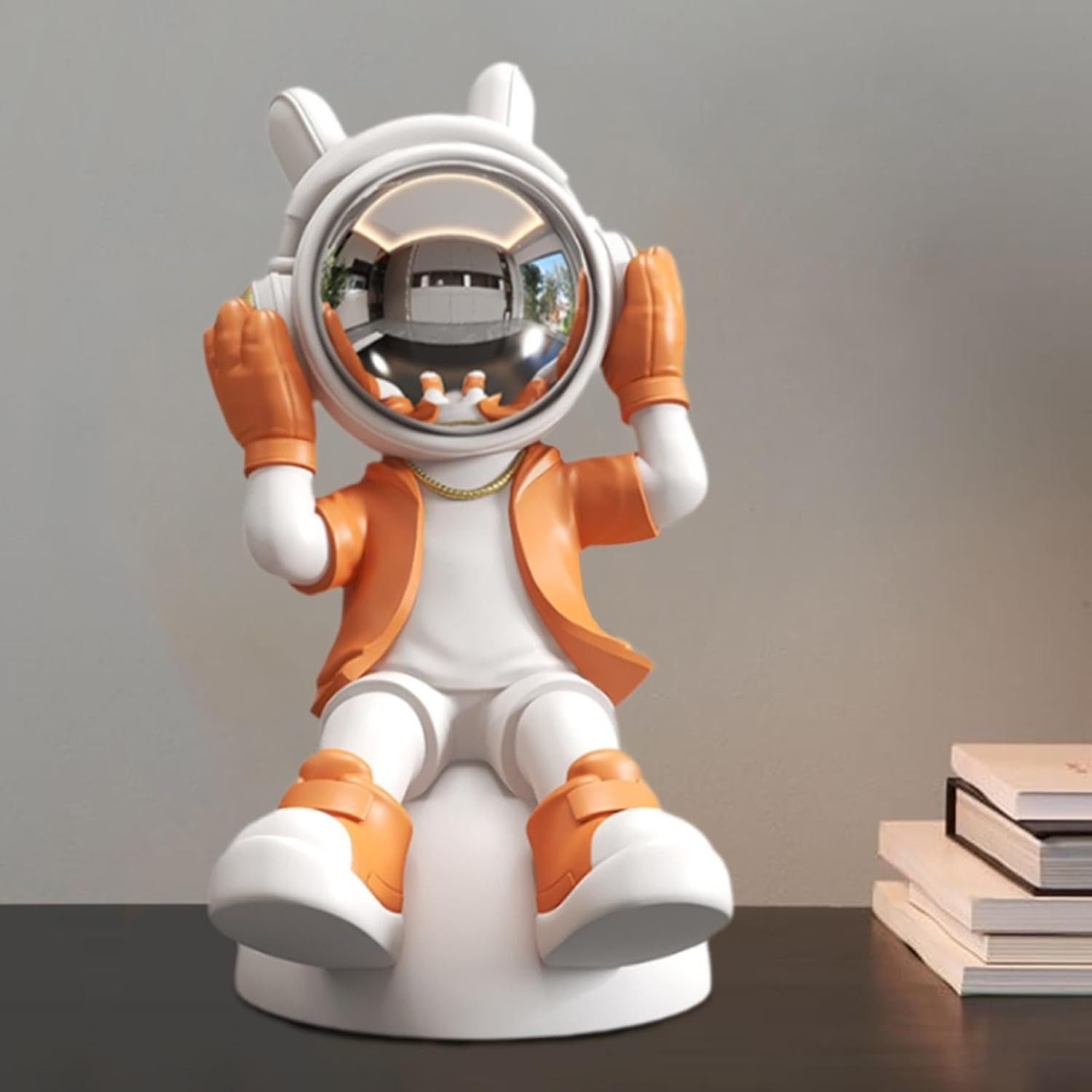 インテリア雑貨 インテリア小物 置物 オブジェ オーナメント 宇宙飛行士 うさ耳 耳をふさぐ 聞かざる おしゃれ かわいい 玄関 リビング ダ