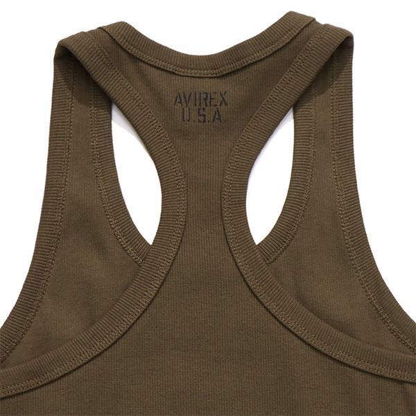 クロス&クロスリブタンク アヴィレックス【AVIREX】《DAILY/デイリー》RIB TANK TOP BACK CROSS