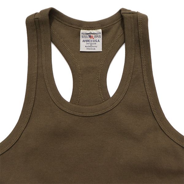 アヴィレックス【AVIREX】《DAILY/デイリー》RIB TANK TOP BACK CROSS