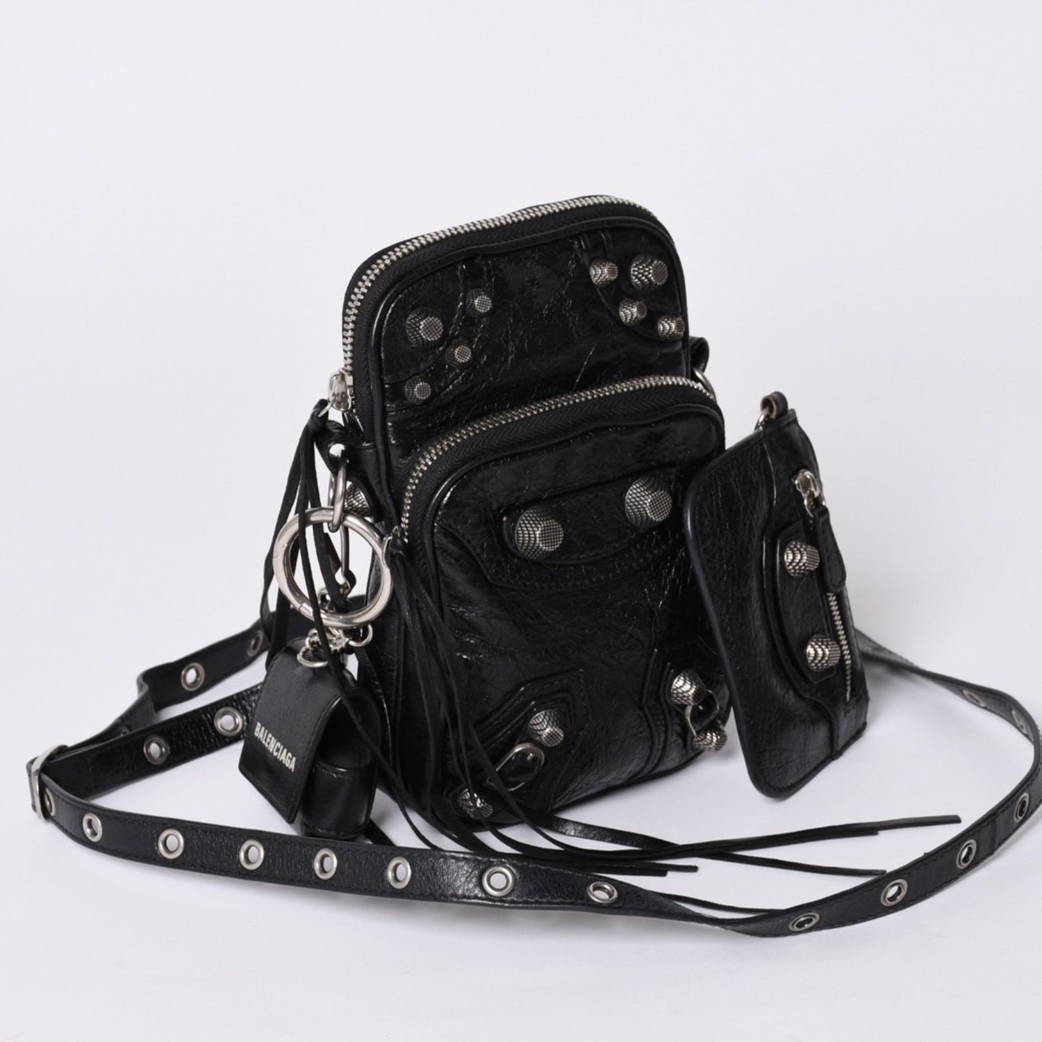 ■新同■　バレンシアガ ルカゴール ショルダー バッグ レザー ブラック 742015 【398254】7 BALENCIAGA - □新同□ バレンシアガ ルカゴール ショルダー バッグ