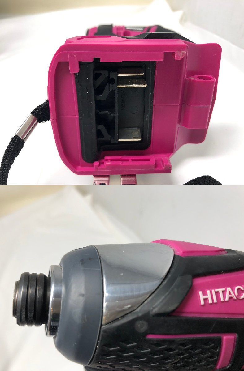 【中古】日立　WH14DDL　インパクトドライバー　本体+充電器　 ЗЗ HITACHI 日立 14.4V 充電式インパクトドライバ 充電器 バッテリー×2