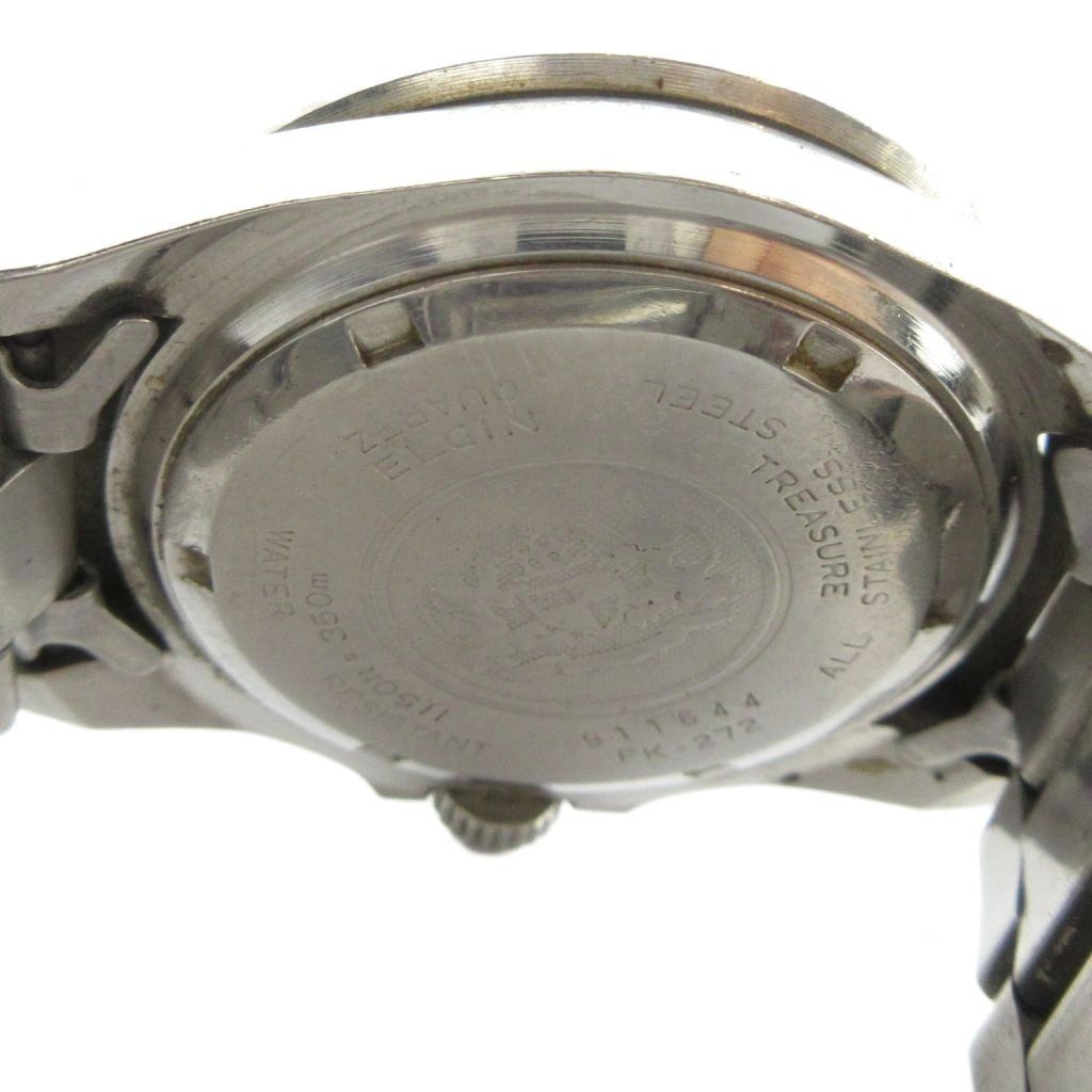 エルジン FK-272 腕時計 ウォッチ クォーツ 黒文字盤 カレンダー付き エルジン ELGIN FK-272 腕時計 ウォッチ クォーツ 黒文字盤 カレンダー