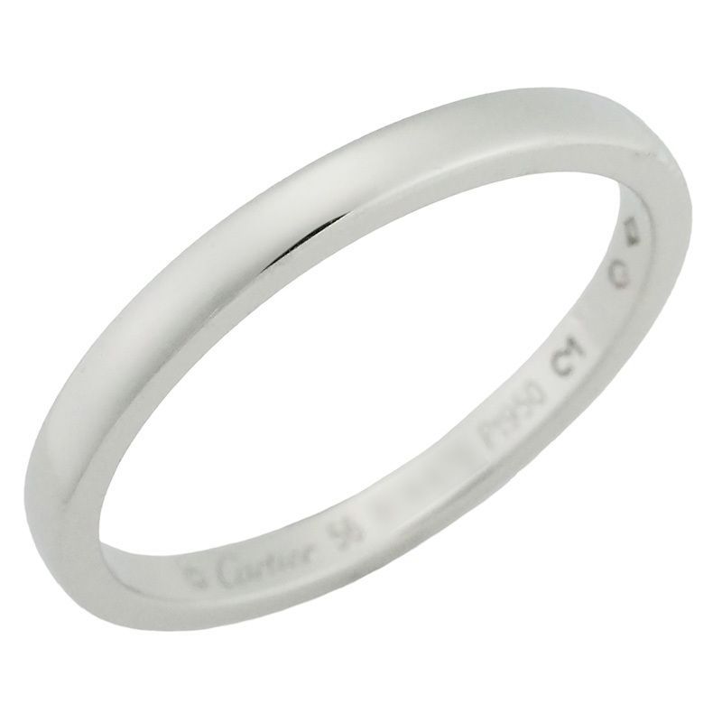カルティエ Cartier ウェディング バンド リング Pt950 プラチナ #56