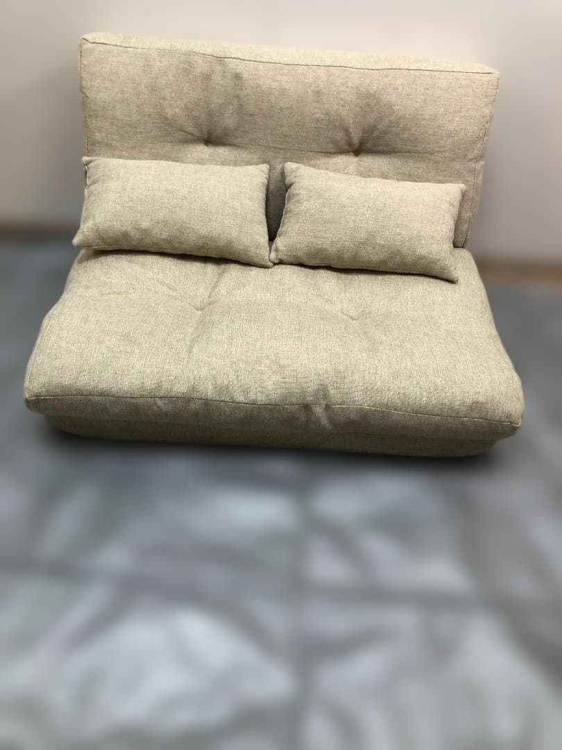 ROOM ESSENCE LSS-18BE 3WAYソファベッド ベージュ クッション2個付 フロアソファ リクライニング【糸島市内 送料無料】　260217-21 ROOM ESSENCE LSS-18BE 3WAYソファベッド ベージュ クッション2個付