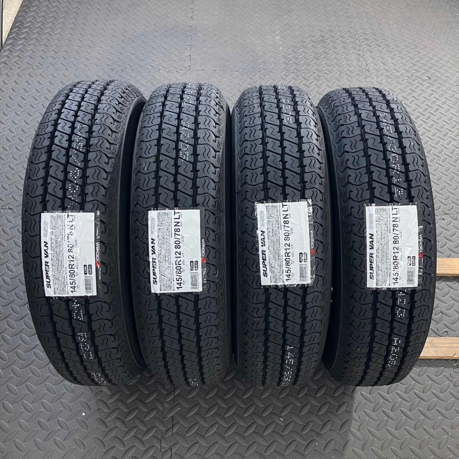 26年製 新品タイヤ 145/80R12 80/78N LT ヨコハマ スーパーバン356(夏