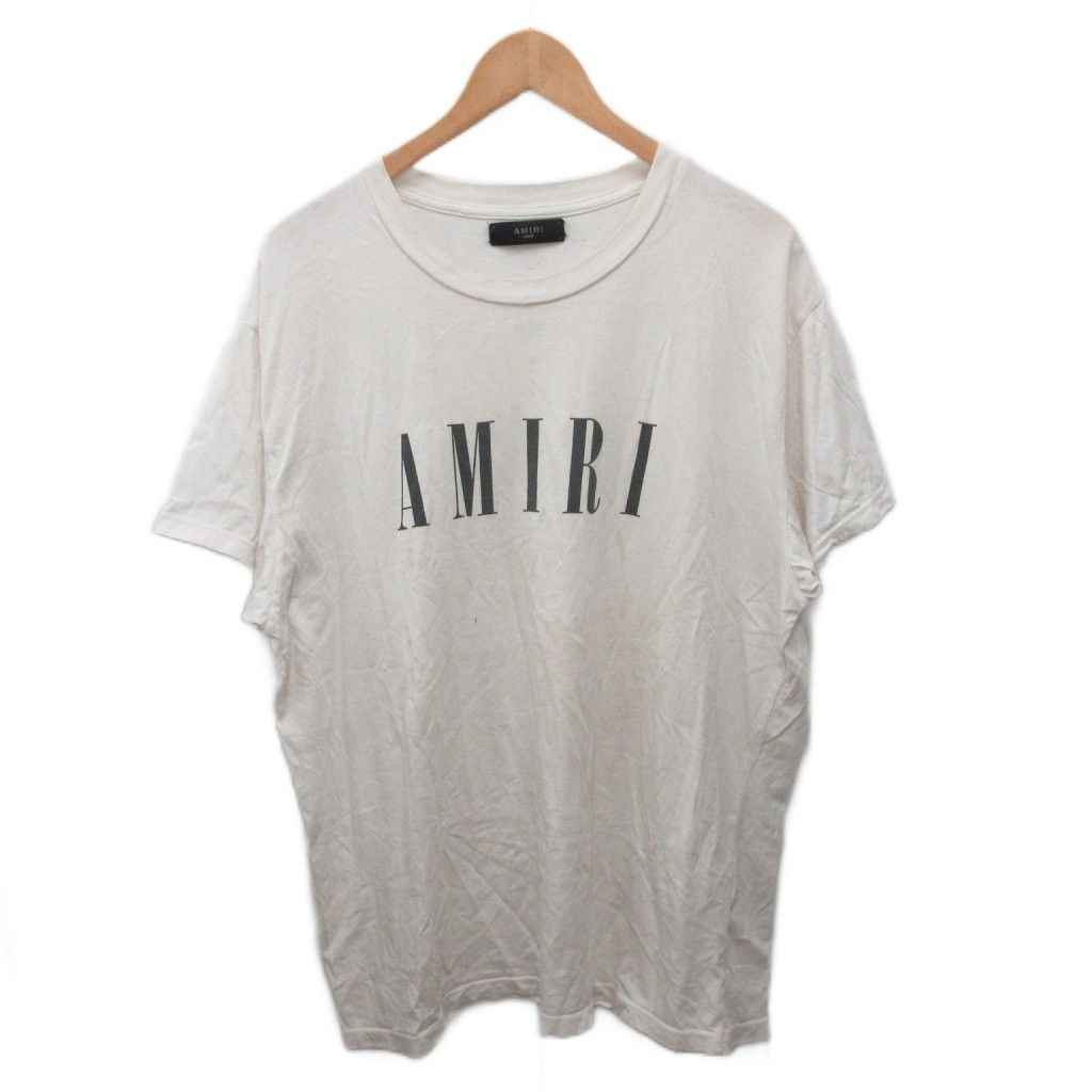 アミリ AMIRI Tシャツ カットソー 半袖 ロゴプリント クルーネック 40 