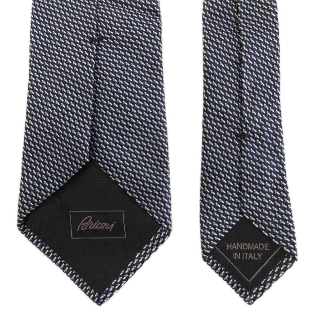 ブリオーニ BRIONI シルクネクタイ レギュラータイ 総柄 幾何学模様 絹