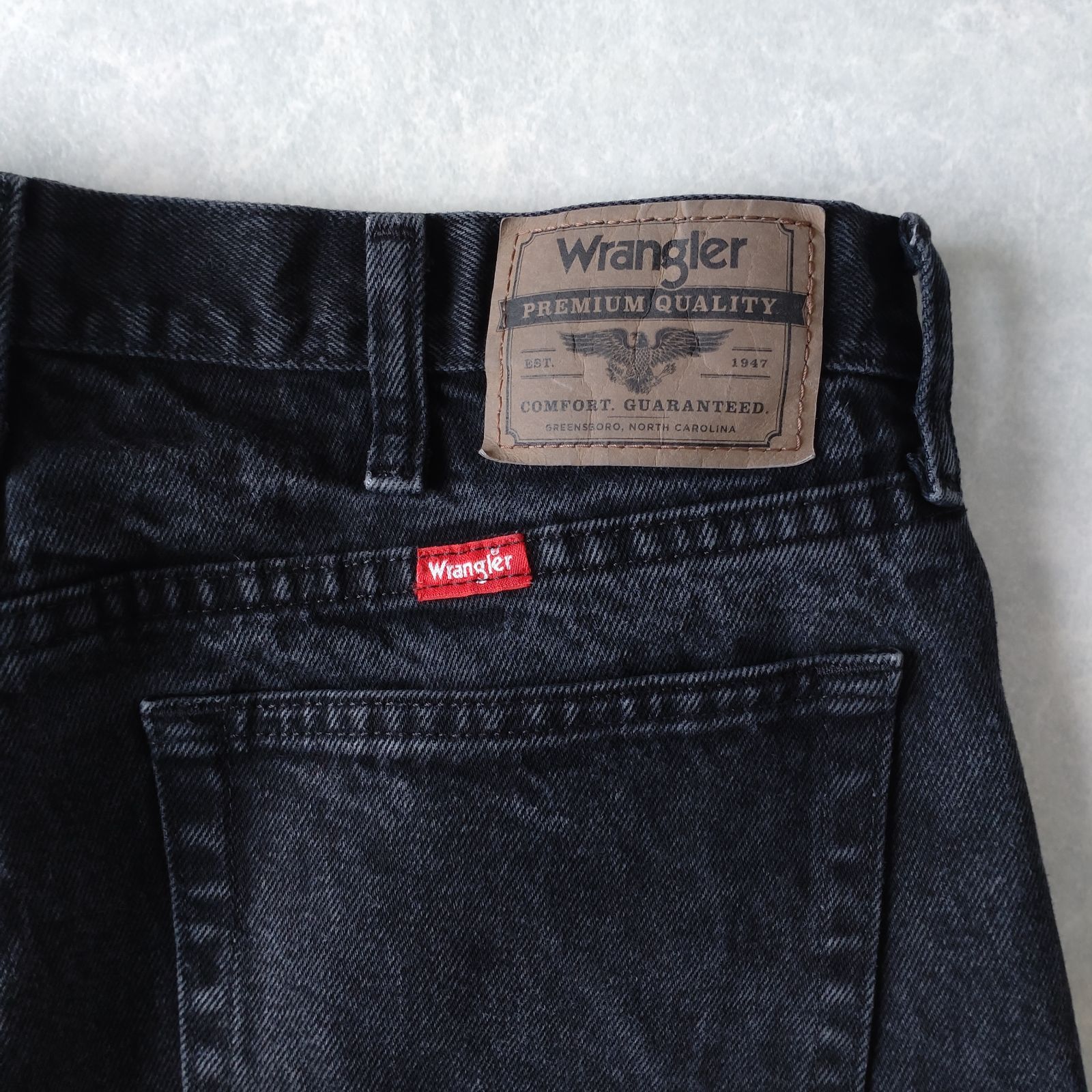 □古着 Wrangler ラングラー ブラックジーンズ デニムパンツ RELAXED 