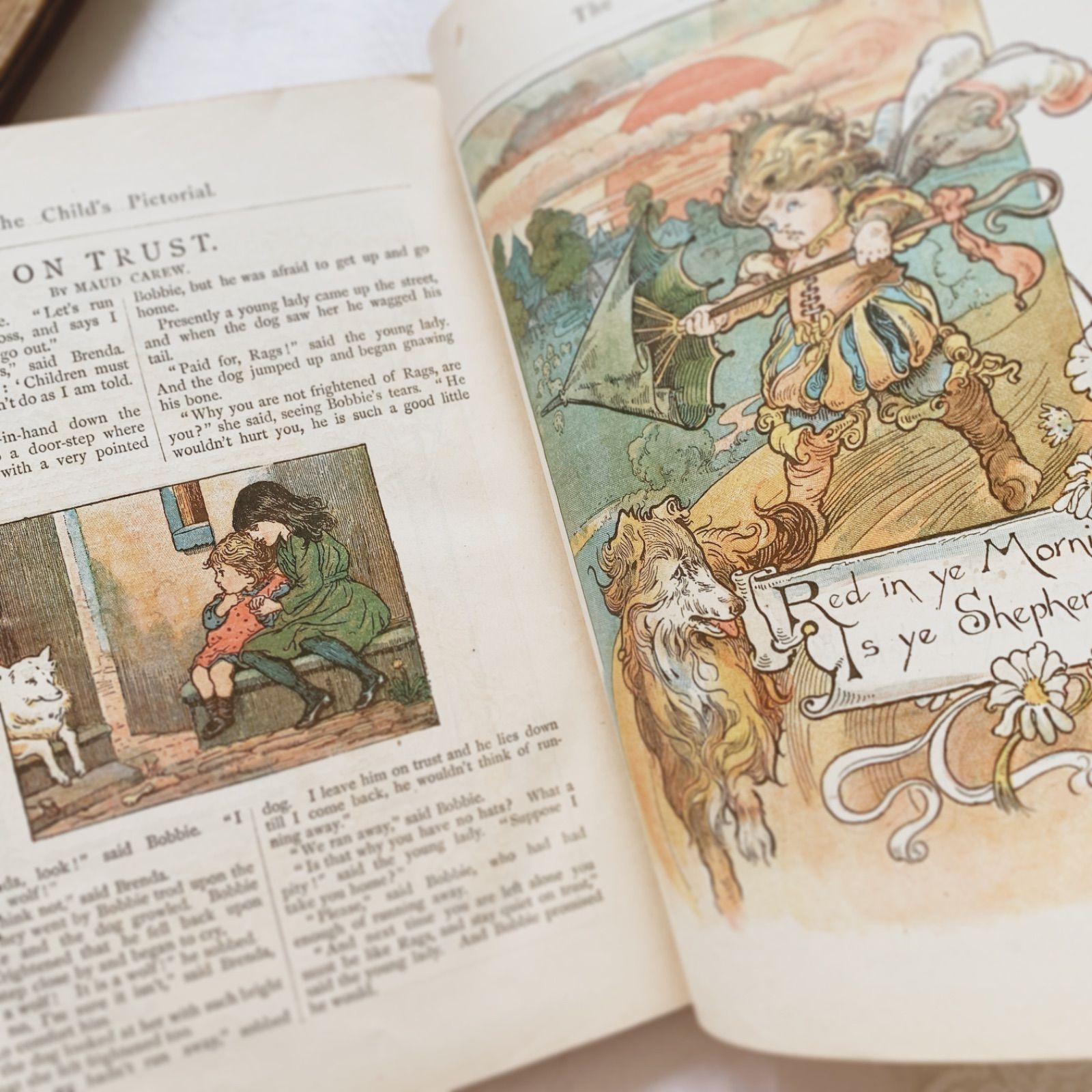 貴重な挿絵と装丁も可愛い꙳⋆英国の古い児童書　ビンテージ古書　洋書　絵本 絵本古書 ヴィンテージ洋書 児童書 インテリア - メルカリ
