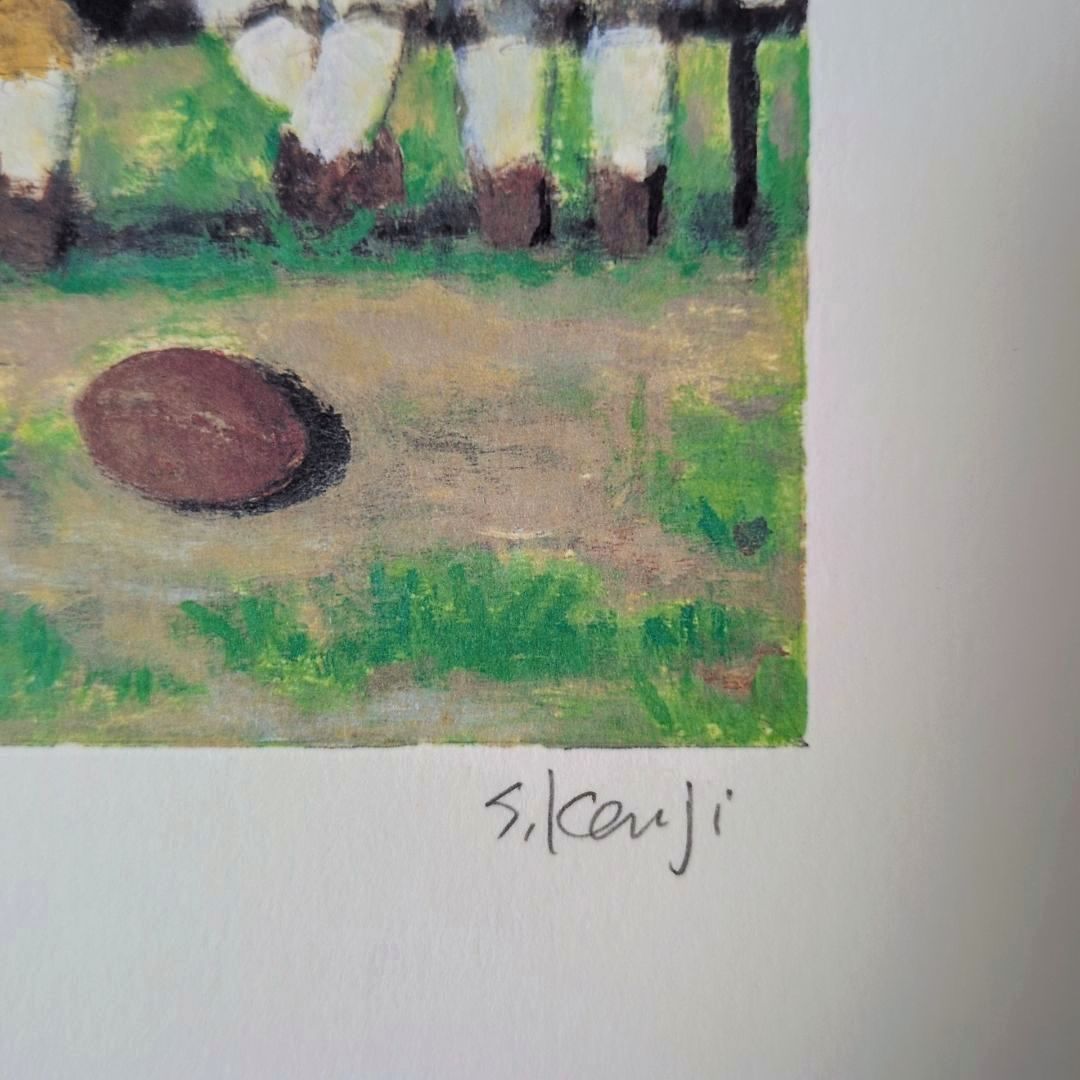 極希少】諏訪憲二 『5匹のねこ』1999年 限定版画 猫アート インテリア