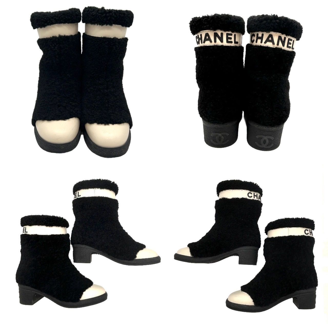 CHANEL ココマークムートンブーツ CHANEL シャネル ココマーク 2way ムートンブーツ 23 5 キャメル