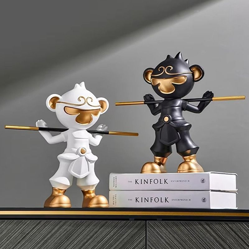 オブジェ オーナメント 置物 装飾品 人形 フィギュア 孫悟空 The Monkey King 西遊記 如意棒 ゴールデンフープスティック おしゃれ かわい
