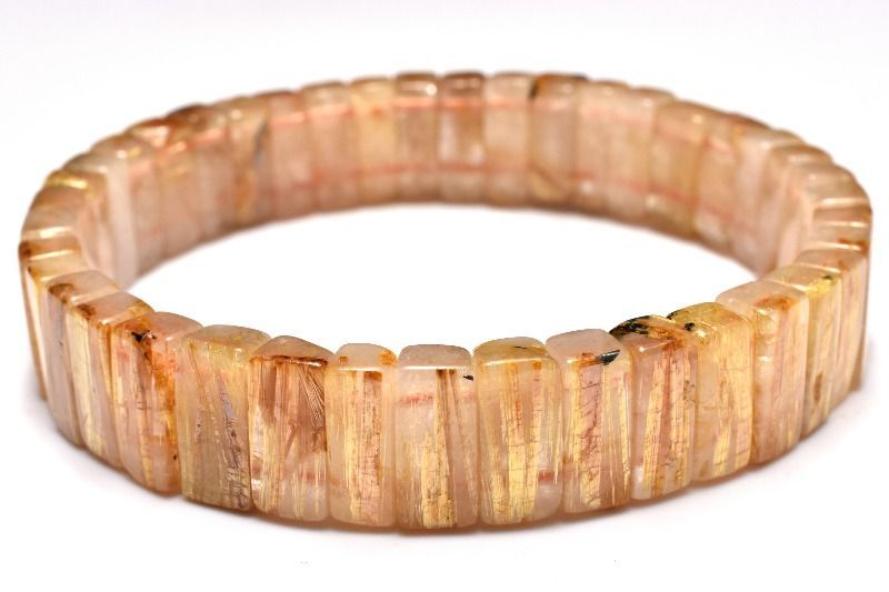 1点物】整列金針の輝き！ ゴールドタイチンルチルクォーツ 5-5.5x11mm