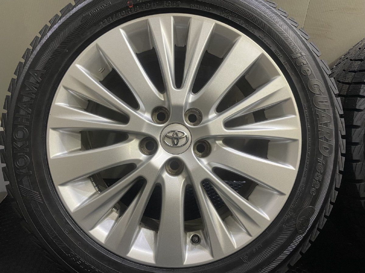タイヤ新品 バランス済 YOKOHAMA iG52C 235/50R18 101T トヨタ 20アルファード後期 純正ホイール18インチ 7.5J5HPCD114.3+45　(VTK157) タイヤ新品 25年製【YK iG52C 235/50R18】スタッドレス【トヨタ 20